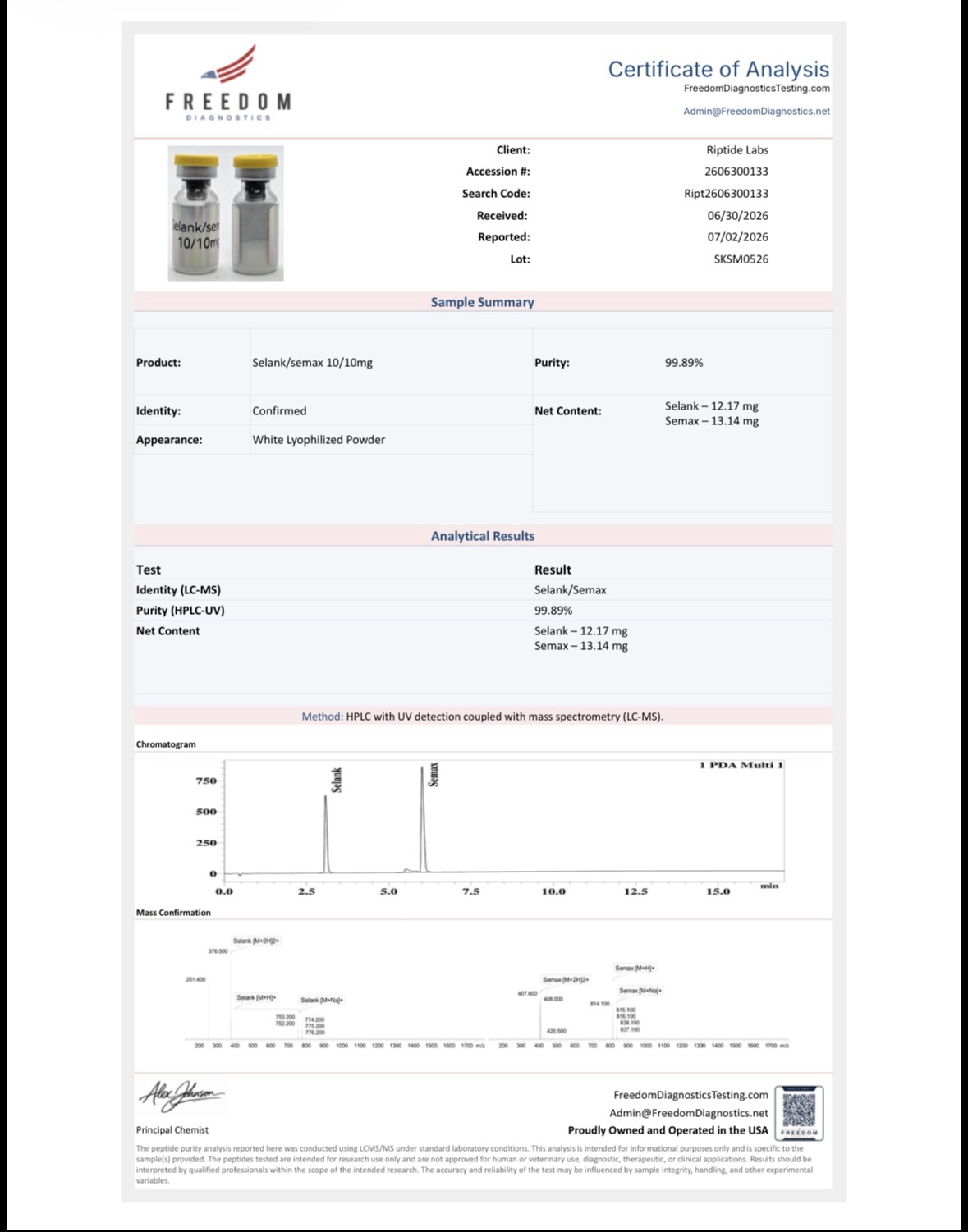 Selank/Semax 10/10mg